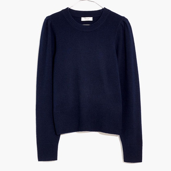 Madewell Cashmere Shoulder Puff Sweater - Picture 1 of 6